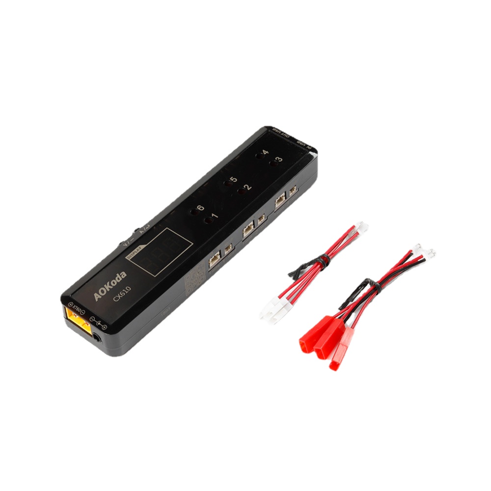 Drone Racing Charger - 1S Aokoda Cx605/Cx610/Cx610hv 6ch Acculader Voor