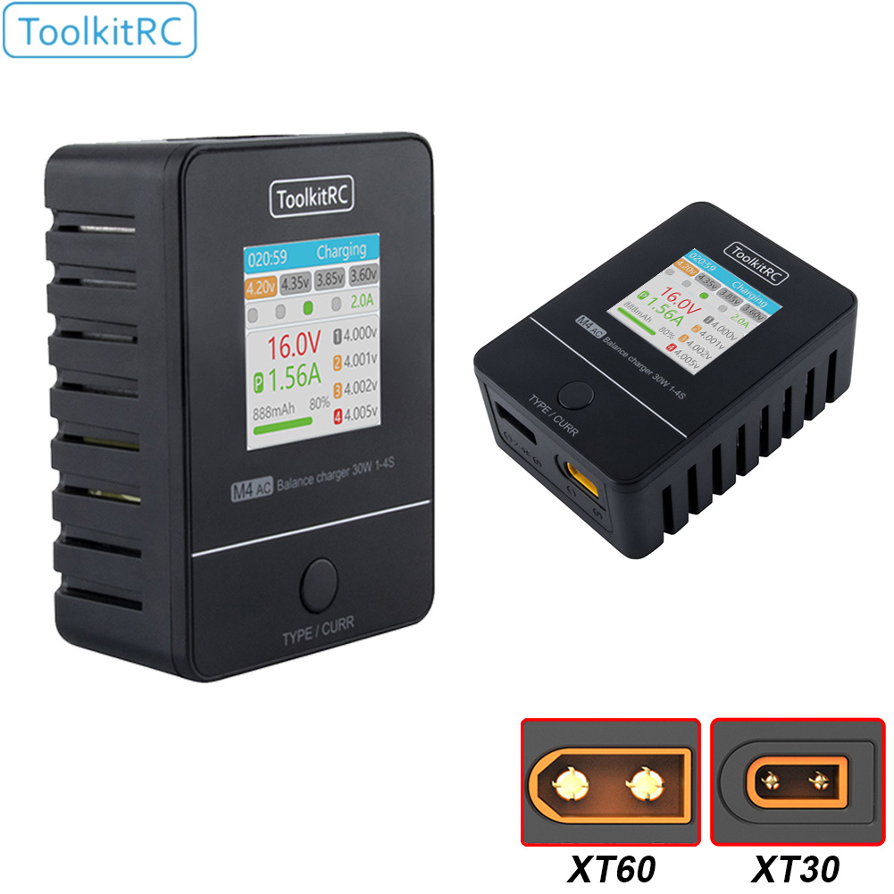 Drone Racing Charger - Toolkitrc M4ac 30W Lipoleven Lihv Compacte