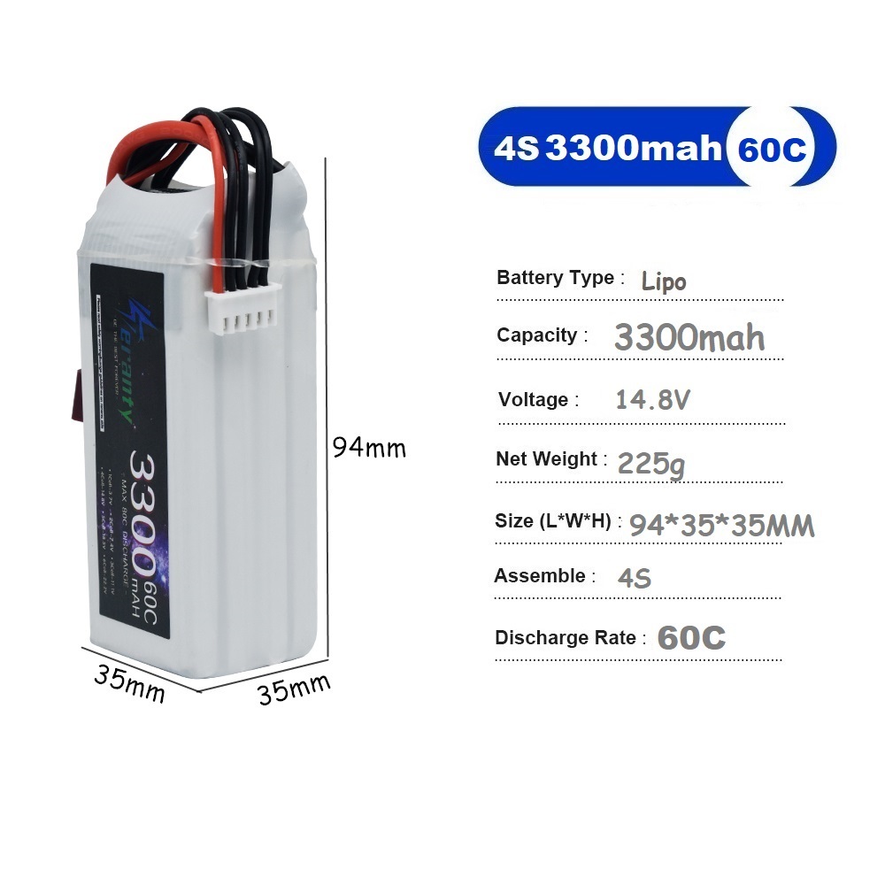 Lipo Oplaadbare Batterij 4S 33 - Drone Racing Battery recensie en prijs