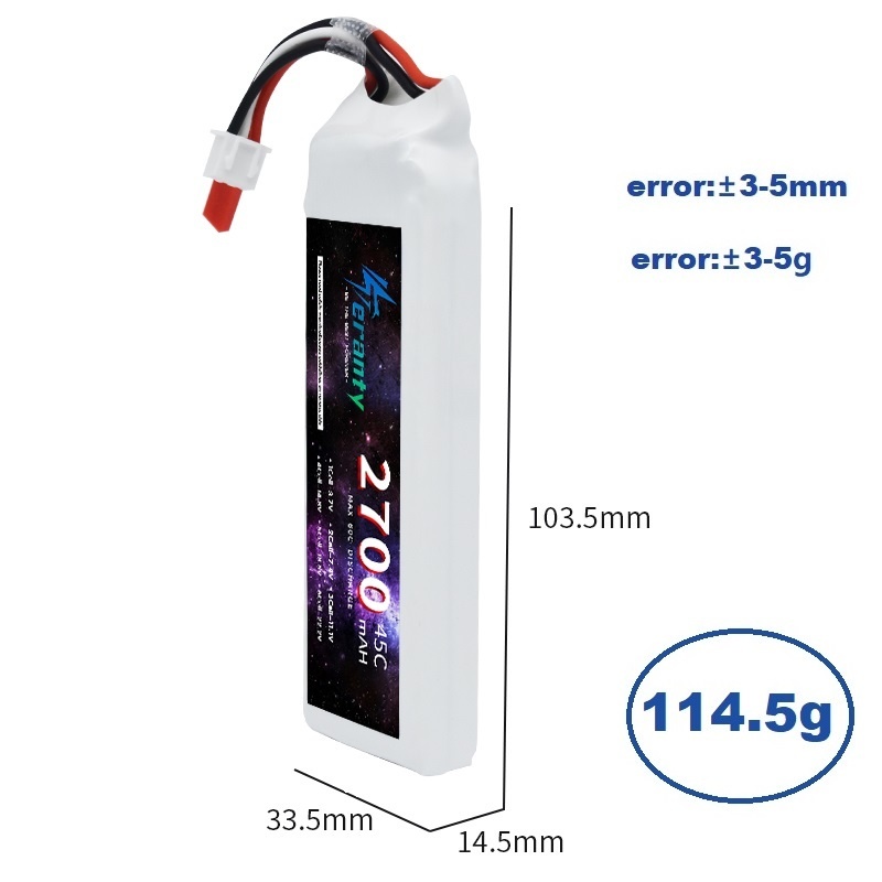 1/3 Stuks 2S 7.4V Lipo Batteri - Drone Racing Battery recensie en prijs