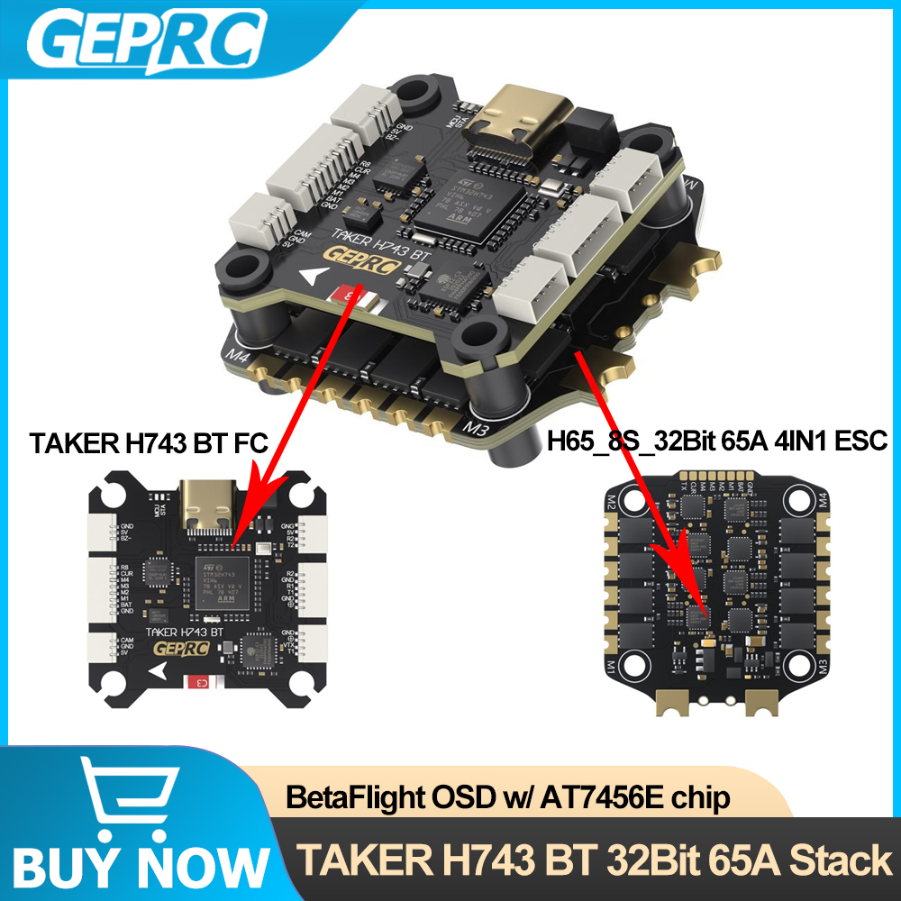 GEPRC TAKER H743 BT 32Bit 65A  - Drone Racing Flight Controller recensie en prijs
