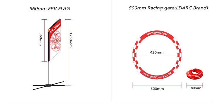 560mm FPV Racer Vlag Drone Qua - Drone Racing Gate recensie en prijs
