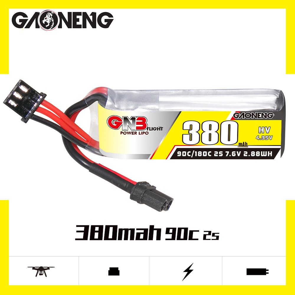 GNB 2S 7.6V 380mAh 90C/180C Li - Drone Racing Battery recensie en prijs