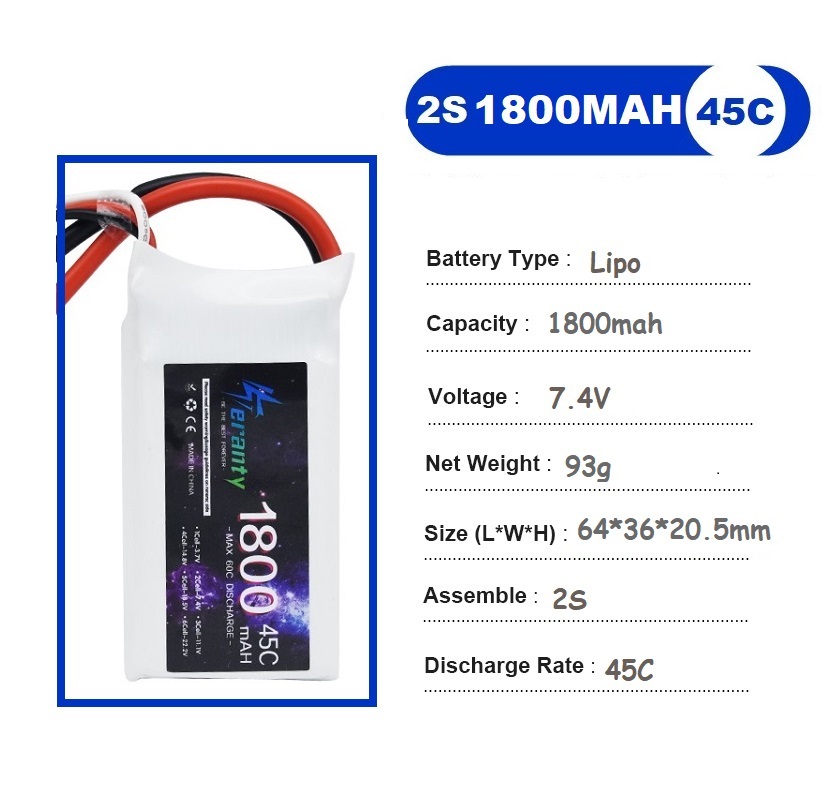 2 STKS 7.4 V Lipo 2 S Batterij - Drone Racing Battery recensie en prijs