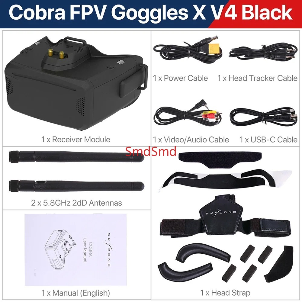 Cobra SD X V4 FPV Videobril 80 - Drone Racing Goggles recensie en prijs